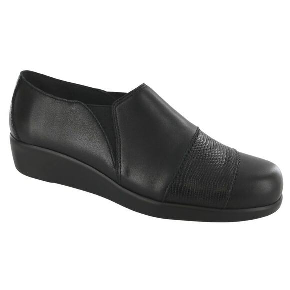 SAS Nora Slip On Loafer Black/Lizard Size 10 Slim NIB Leather Comfort Modern - Picture 1 of 12